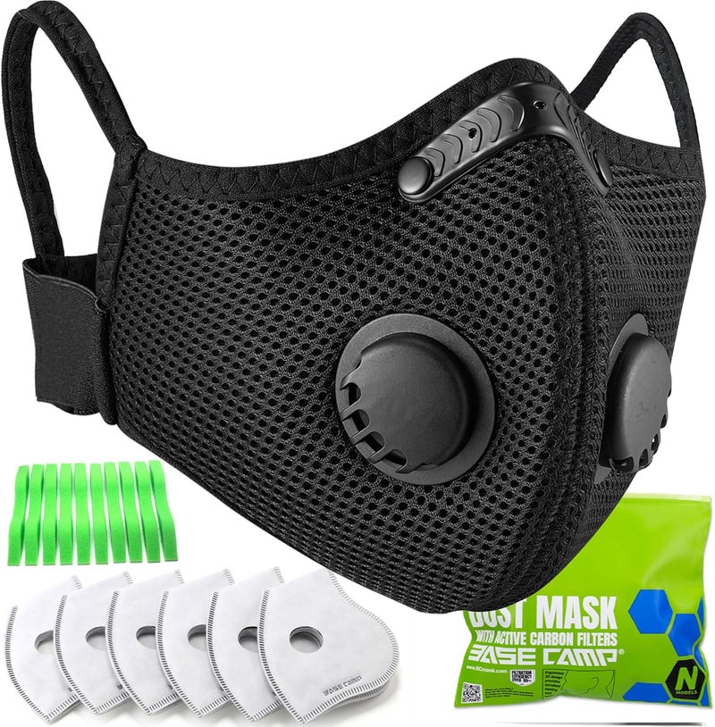 BASECAMP Prolonged Comfort M Plus Dust Mask, Reusable Respirator Mask with Filter for Woodworking Landscaping Dust Pollen - Image 1